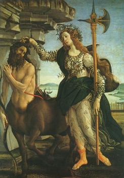 Sandro Botticelli : Pallas and the Centaur